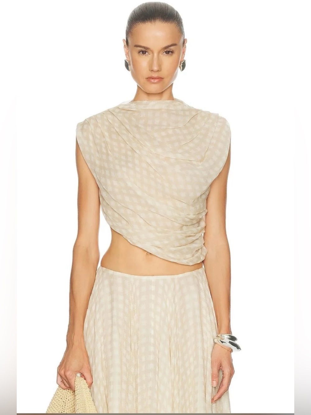 Cult Gaia Banksia Top in Sesame Multi | Size 0 | $498 MSRP